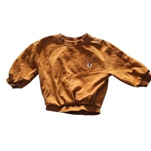 Cat & Jack Baby Fleece Sweatshirt Bear Patch Brown 18M Toddler